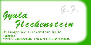 gyula fleckenstein business card